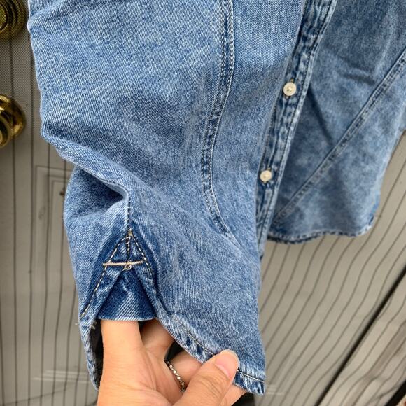 Women's Denim Long Sleeve Mini Shirtdress Size X-Large NWT- Universal Thread - Picture 9 of 13